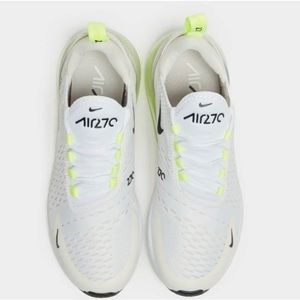 Nike Air Max 270 White-Green New Sneakers Women's Size 11.5 AH6789-108